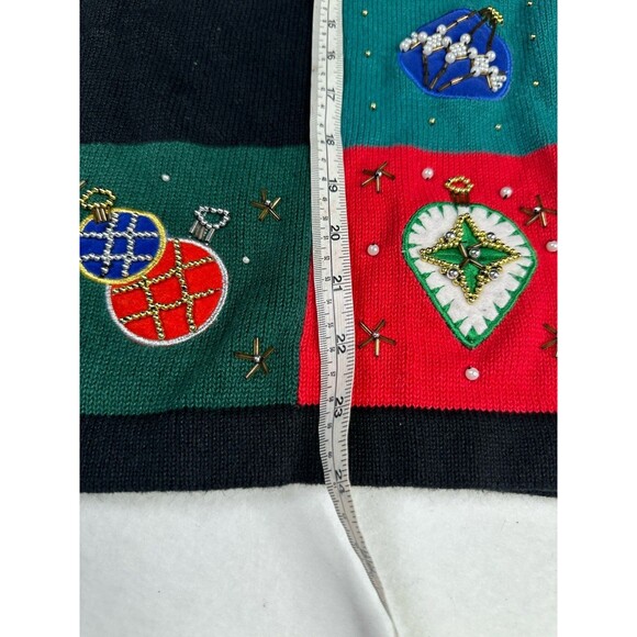Ugly Christmas Sweater Cardigan Sz XL Vintage Beaded Y2K‎ - Picture 10 of 10